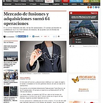 Mercado de fusiones y adquisiciones sum 64 operaciones
